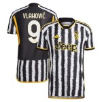 Günstige Fußballtrikots Juventus 2023-24 Vlahovic 9 Heimtrikot Kurzarm